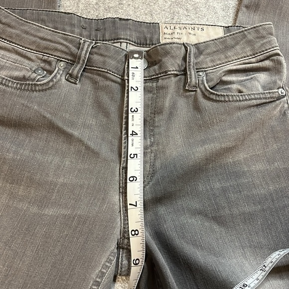 All Saints Mast Fit in Grey, Size 28. - Picture 6 of 10